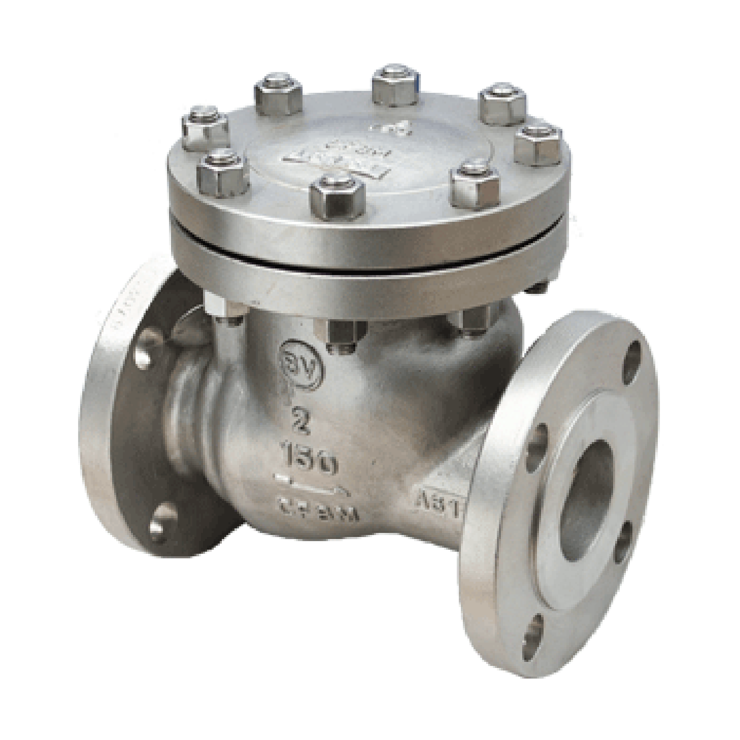 316 Stainless Steel Swing Check Valve – Flanged ANSI Class 150, Hard-Faced Seats