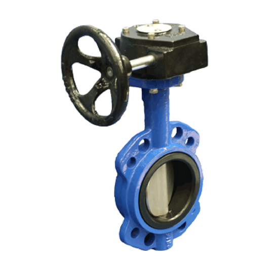 Cast Iron Wafer Butterfly Valve NBR Gear