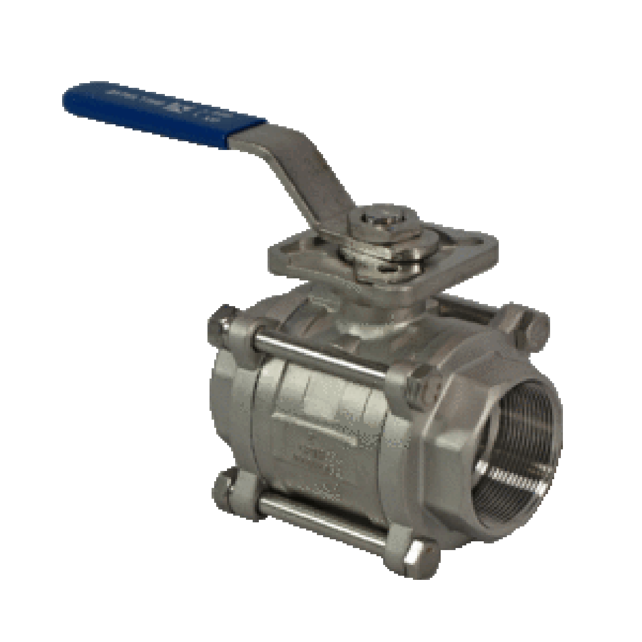 Stainless Steel Two Piece Ball Valve with Mounting Pad