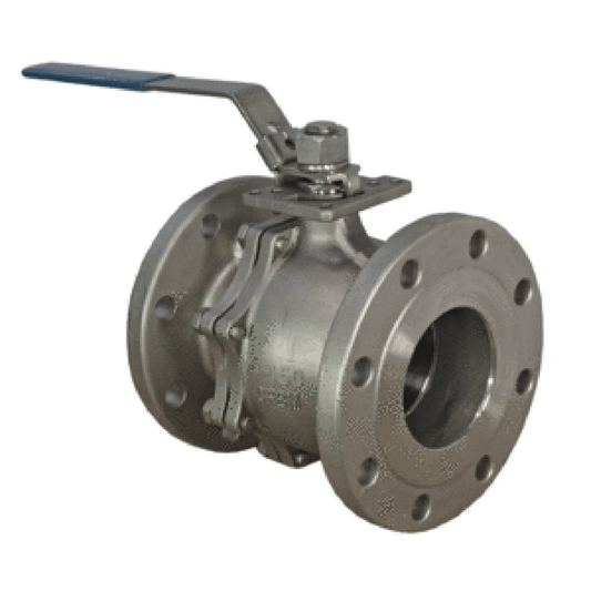 Stainless Steel Two Piece Flanged Ball Valve ANSI150